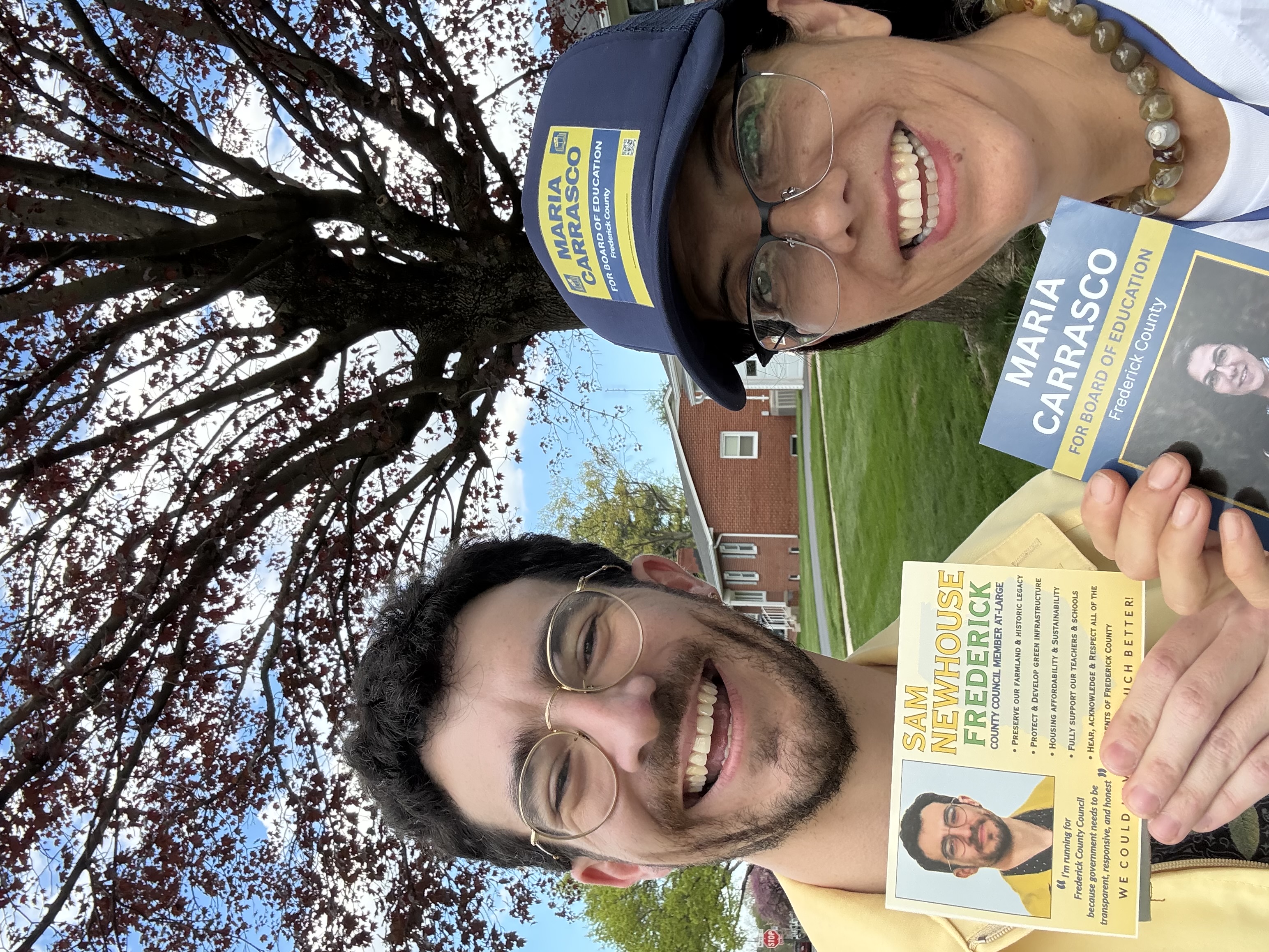 Sam Newhouse canvassing with fellow candidates in Frederick County