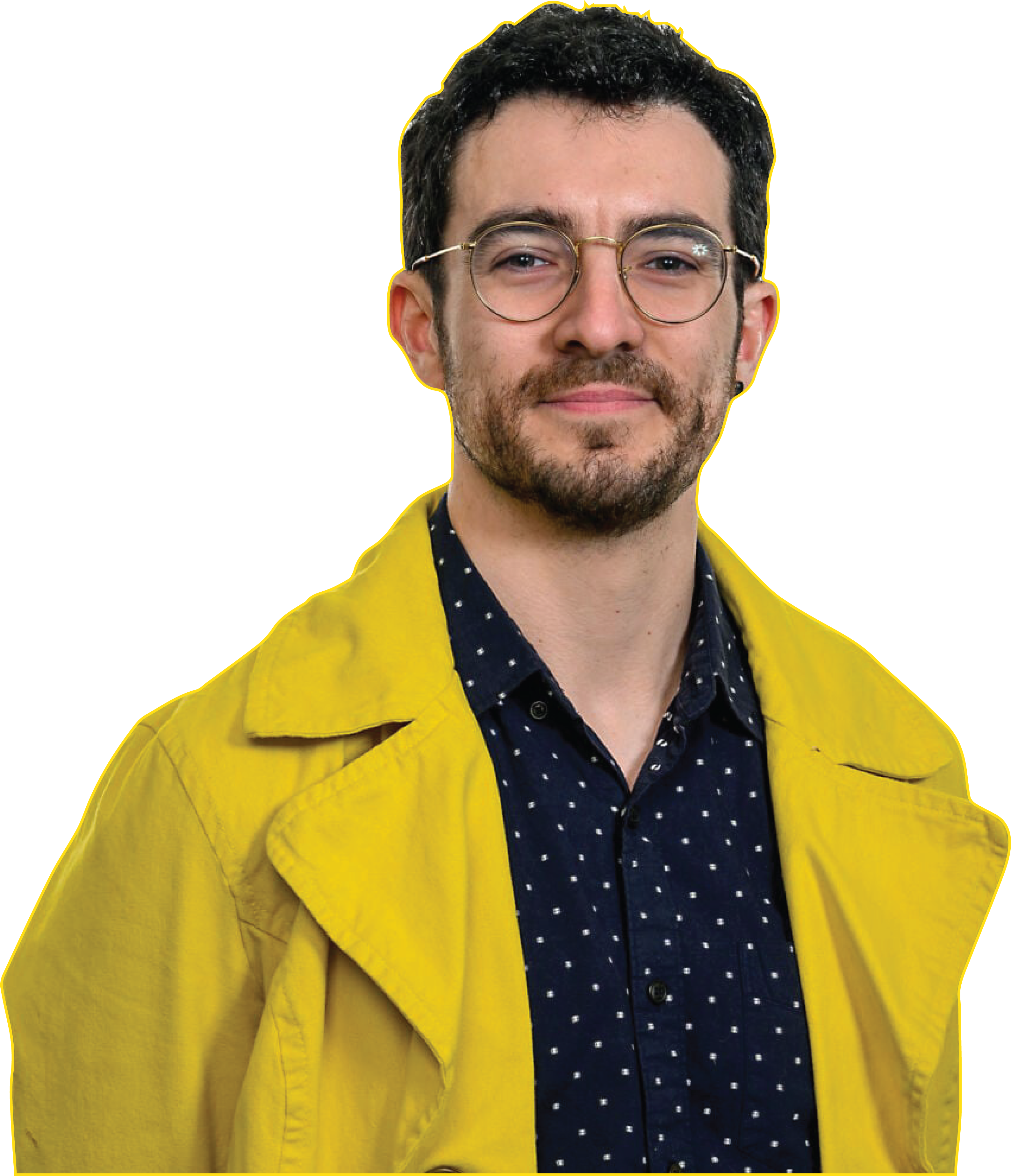 Sam Newhouse in yellow jacket